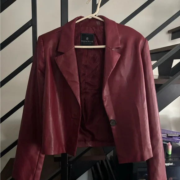 Bagatelle Women's Red Leather Jacket - Picture 2 of 5